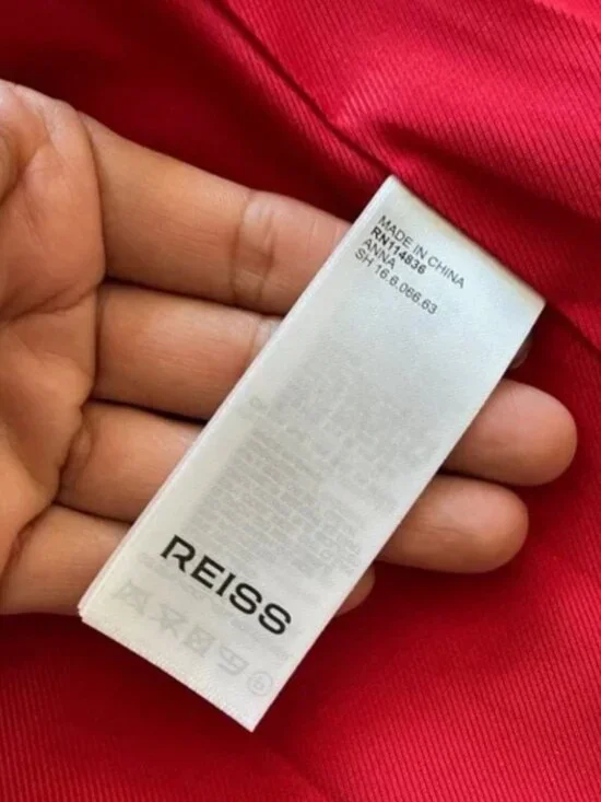 Reiss Anna double breasted wool blend tux blazer size 0 - Picture 2 of 9